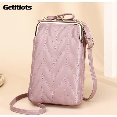 2021 New Clip Designer Phone Shoulder Bag for Women Soft PU Leather Female Mini Crossbody Bags Ladies Messenger Purse Handbags