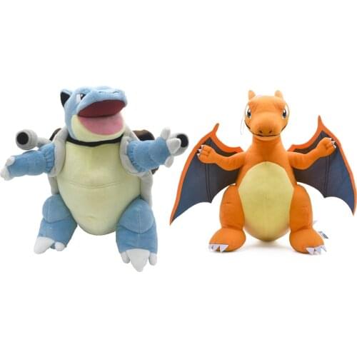 30cm Blastoise Charizard Plush Pokemoned Stuffed Toy Charmander Squirtle Evolution Doll Gift For Children Kids