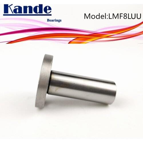 Kande Bearings LMF8L UU 2pcs LMF8LUU Round Flange linear Bearing Extended dr: 8mm LMF8L