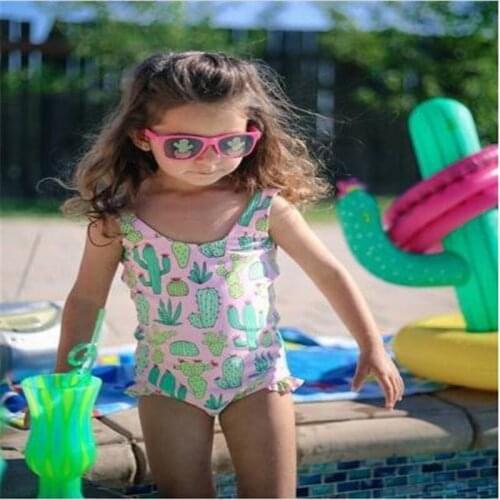 PUDCOCO Cute Cactus Newborn Kid Baby Girl Swimwear One-piece Swimsuit Bathing Beachwear