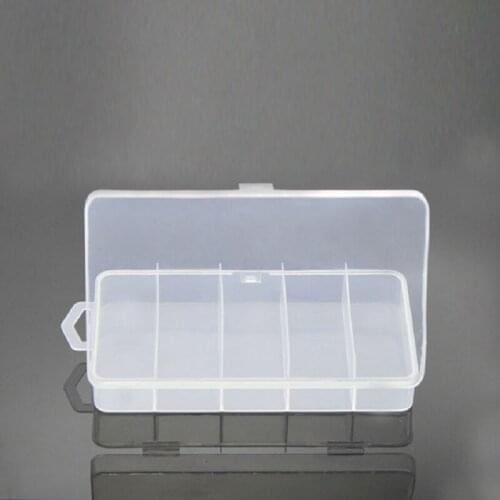 Fishing Box PVC Multifunctional High Strength Plastic For Fishing Lure Hooks Five Grid Box Transparent Fishing Accessories Box