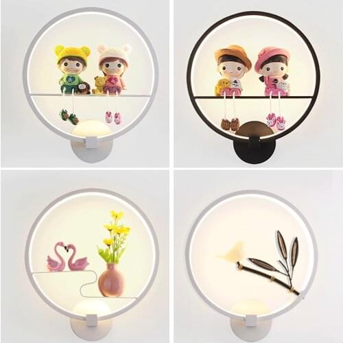 Modern Cartoon LED Wall Lamps 18W 110-240V Creative Boy Girl Children Room Bedside Wall Lights Aisle Stairs Decoration Lighting