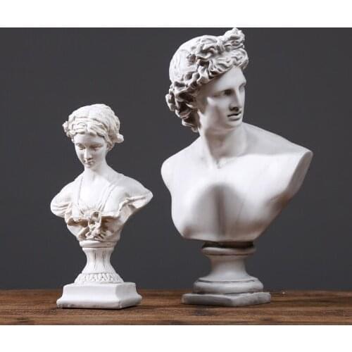 European Retro Venus Statue David Resin Sculpture Home Furnishing Crafts Decoration Livingroom TV Cabinet Plaster Venus Ornament