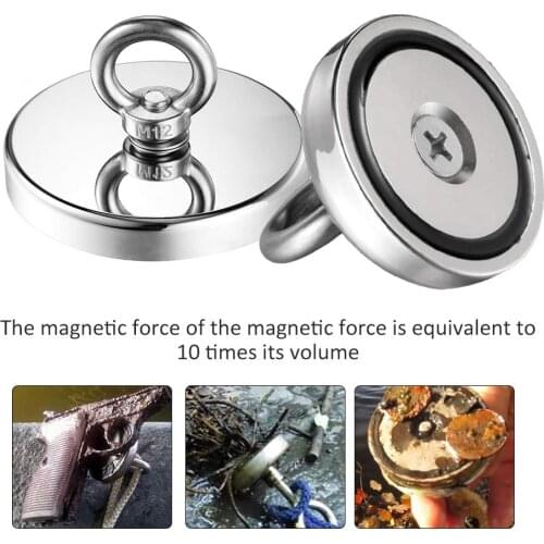 LeKing Super Strong Magnet Pot Fishing Magnets Salvage Fishing Hook Magnets Strongest Permanent Powerful Magnetic Magnet Ring
