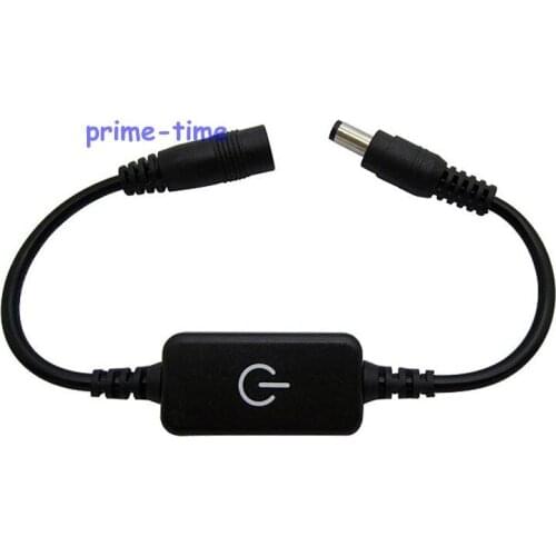 10pcs iTouch LED Dimmer Touch Switch brightness adjust For Single Color LED Strip Lamp DC12V/24V 4A In Line Style Black/White