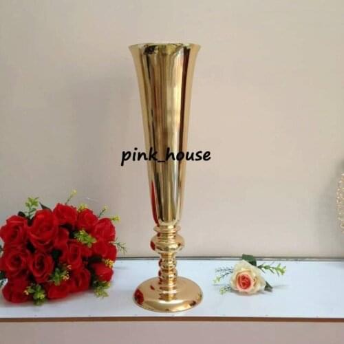 10PCS/LOT sliver Tabletop Vase Metal Flower Vase Table Centerpiece For Mariage Metal Flowers Vases For Wedding Decoration