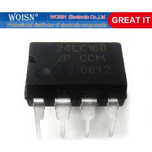 2pcs/lot 24LC16 24LC32 24LC64 24LC128 24LC256 24LC512 24LC1025 25LC1024 24C65 24C162 DIP-8