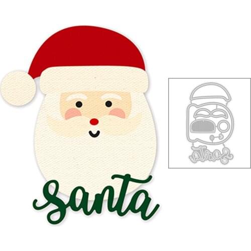 2020 New Christmas Santa Claus and English Words Metal Cutting Dies Cut For DIY Scrapbooking Greeting Card Paper Making no stamp