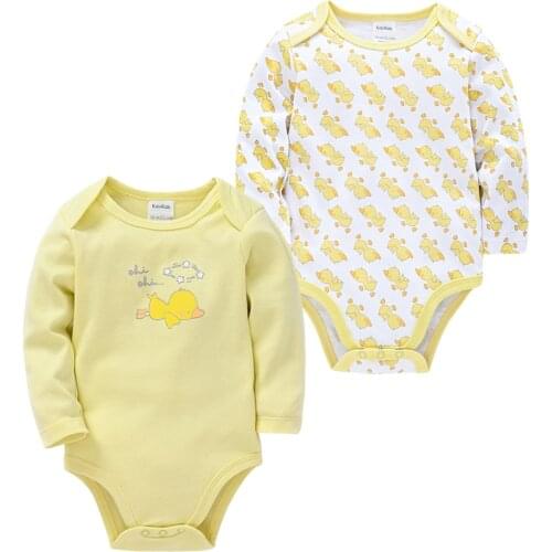 2021 Spring Girls Baby Bodysuit 2 Pcs/lot Newborn Long Sleeve Costume Cotton Autumn Body Bebe Cute Sika Deer Clothing