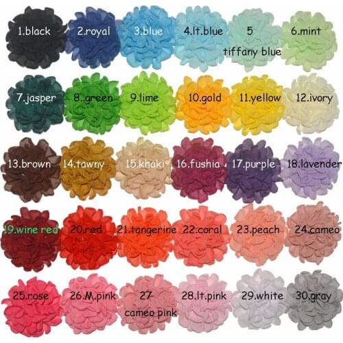 30 pcs/lot ,8cm singed chiffon flower for headband accessories apparel accessories