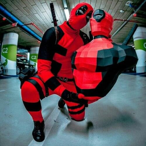 Disney Deadpool 3D Paper Mold Wall Hanging Decoration Origami Model DIY Handmade Creative Cartoon Anime Figure Assemble Toy