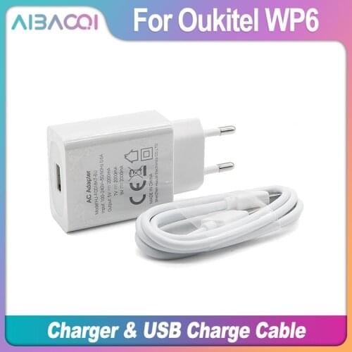 AiBaoQi New Original Official Quick Charging Adapter+USB Charger Cable Accessories For Oukitel WP6 Phone