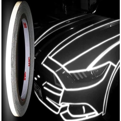 Car Sticker Decorative Strip Reflective Warning Sticker Scratch Covered Luminous Decorative Auto Accessories Motorcycle bicycle