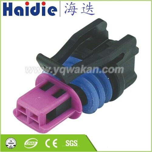 Free shipping 5sets 2pin Auto Electri wire harness plugWater temperature sensor plug plastic connector 15449028