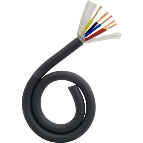Towline Wire 5 core 0.3, 0.5, 0.75 ,1,1.5mm² High Flexible 22,20,18 ,17,16 AWG Gray Drag Chain Cable 5m TRVV