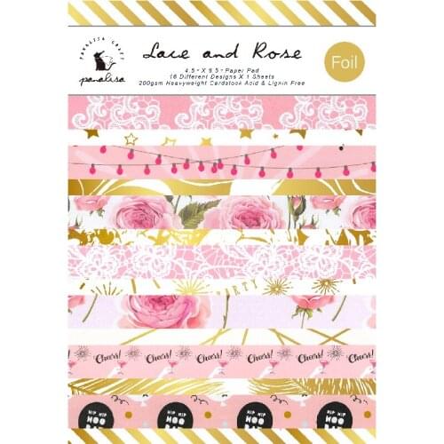 Panalisacraft 16 sheets 4.5"X6.5" Thick patterned paper pad Scrapbooking paper pack handmade craft paper craft Background pad