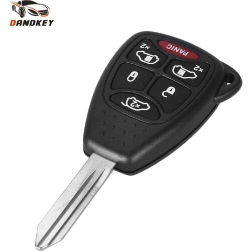Dandkey 5 + 1 6 Buttons Remote Car Key Shell Cover Fob Case For Dodge Chrysler Town & Country Caravan Sebring Jeep With Pad