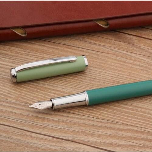 Brand New 402 Fountain Pen Frosted Morandi Green School Student Office Stationery Ink Pens