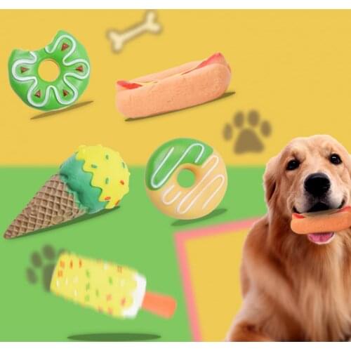 Pet Toy Dog Toys Chew Toy Simulation Food Design Molar Polyethylene Cleaning Teeth Bite Squeak Toy for Puppy