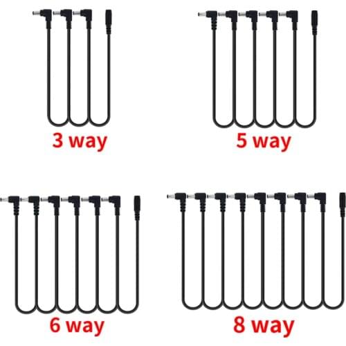 3 5 6 8 Way Daisy Chain Cable Guitar Effect Pedal Accessory 9V DC Adapter Power Cord