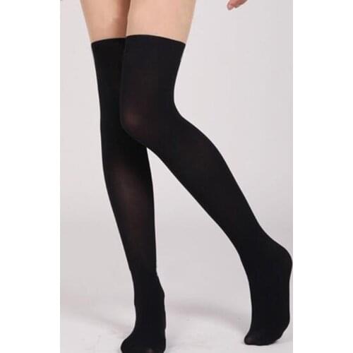 New Women Sexy Snowflake Love Solid Black Tinted Sheer High Stocking Pantyhose Nightclubs Stretch Women Clothing Accessory Gift