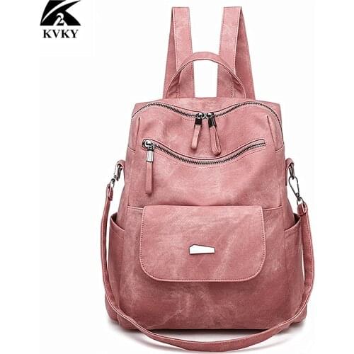2020 summer fashion new female bag pu women backpack popular retro shell zipper women bag