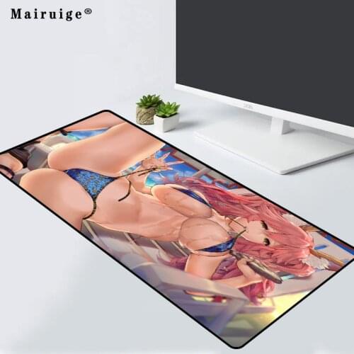 Mairuige Animated Mouse Pad Exquisite Black Seams Sexy Big Breast Girl Mouse Pad Office Computer Non-slip Gaming Accessories