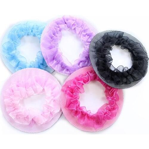 Cute Girls' Reusable Hair Bun Nets for Dancersr Ballet training Kids' Bun Net Bun Cover Hair Accessories Dancewear HN002