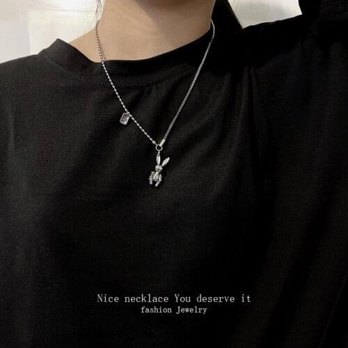 Fashion Hip Hop Women Men Jewelry Retro Rabbit Pendant Necklaces Simple Elegant Animal Necklace Classic Gift