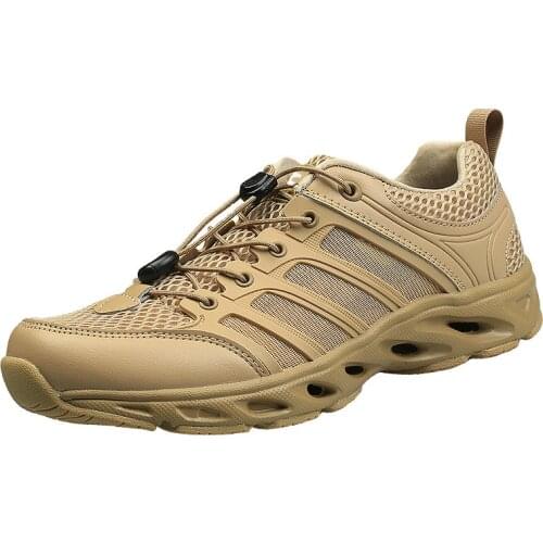 Men Amphibious Shoes Rock Reef Fishing Non-slip Sea River Stream Wading Mesh Sneakers Outdoor Rubber Sole Large Size Hiking Cool