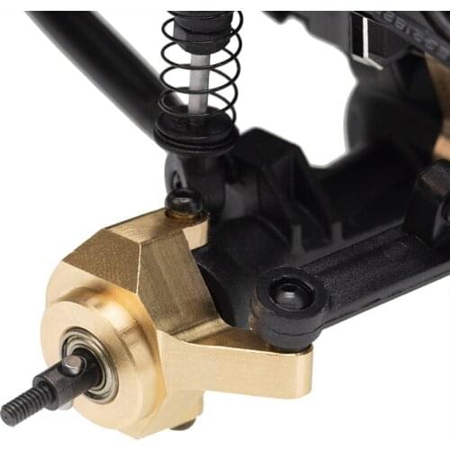 2PCS Brass Steering Knuckle For AXIAL SCX24 AXI90081 Upgrades 1/24 RC Crawler Car
