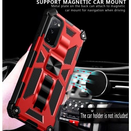 Shockproof Case For Samsung Galaxy S20 FE S20 Plus Armor Ring Holder Magnetic Car cover for Galaxy Note 20 Ultra S 10 + Note 10