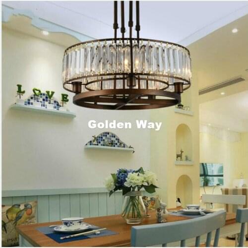 Nordic Black K9 Transparent Kitchen Pendant Light Coffee Shop Bar Hanging lustres Crystal Pendant Lamp lighting Home Decoration