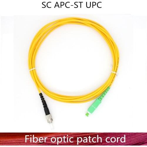 SC/APC to ST/UPC Fiber Optic Patch Cord Cable LC-LC 1m/3m/5m/10m/20m/30m Jumper Single Mode Simplex Fiber Optic Patch Cord