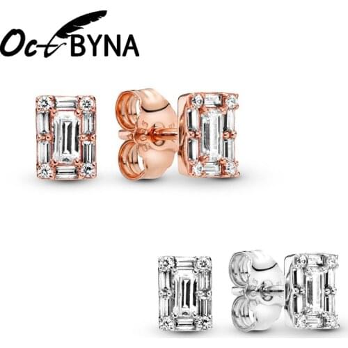 Octbyna Simple Stud Earring For Women Gifts High Quality Cubic Zirconia Charm Earing Engagement Brand Jewelry Dropshipping