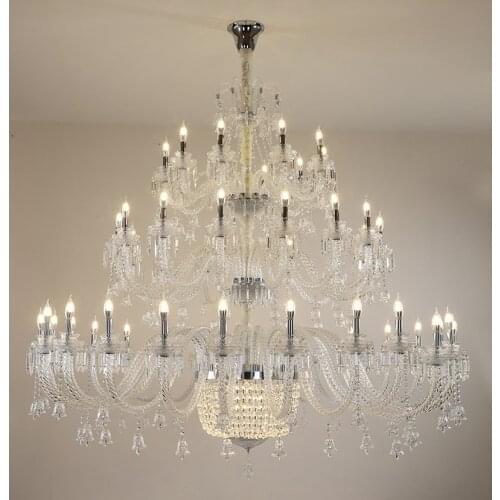 Lamp Nordic Chandelier Lighting Modern Lustre Crystal Chandeliers Ceiling Duplex Large Chandelier Stair Light Hotel Hall Light