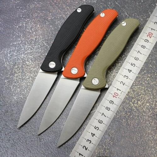 F3 Flipper Folding Knife D2 Blade Nylon Fiber Handle Outdoor Camping Hunting Tactical Survive Pocket Fruit Kitchen EDC tools