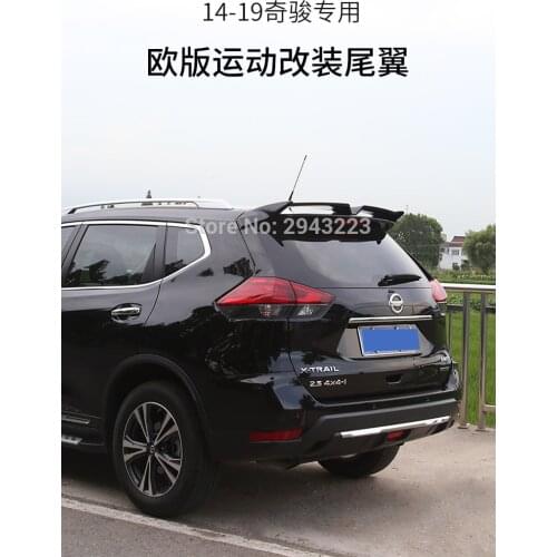 Car Styling ABS Plastic Painted Black White Blue Color Rear Roof Trunk Wing Boot Roof Spoiler For Nissan Rogue X-trail 2014-2019