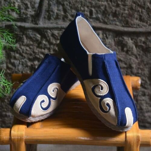 Chinese style traditional cloth shoes for men Retro Vintage casual shoes national clothing accessories