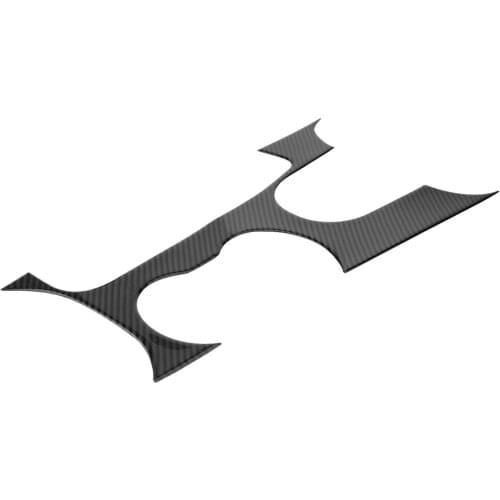 Carbon Fiber Gear Box Water Cup Holder Frame Trim Sticker for Ford Mustang 2015-2017 Double sided self-adhesive tape in the back