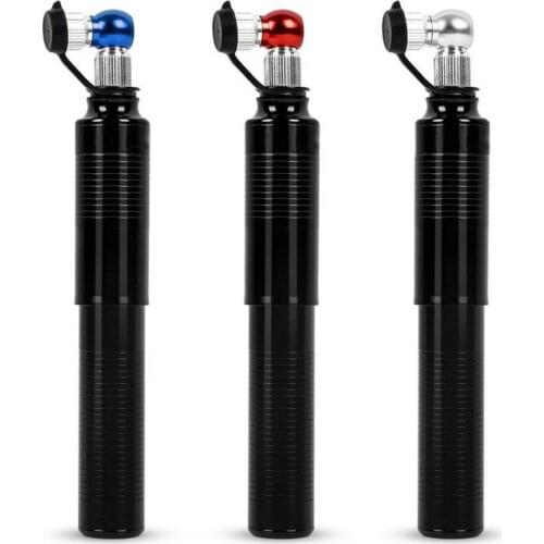 110PSI Bicycle Pump High-pressure Portable Mini American &French Nozzle Hose Aluminum Alloy Riding Equipment