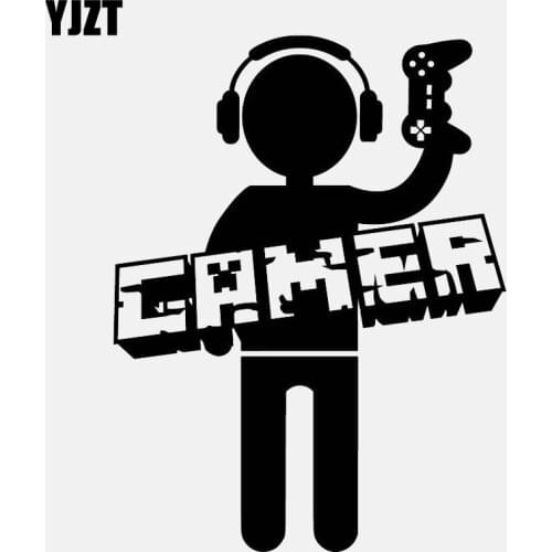 YJZT 10.7CM*14.1CM Teen Boys Gamer Video Games Vinyl Creative Car Sticker C22-0356