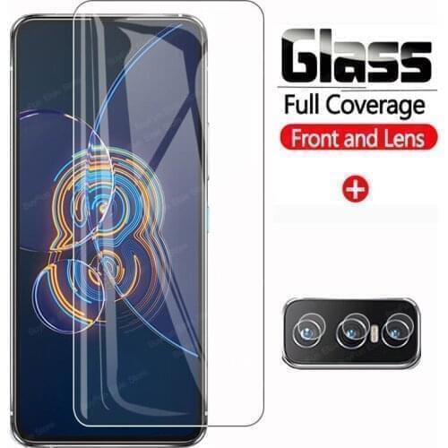 2 in 1 Screen Protective Glass for Asus Zenfone 8 Flip Tempered Protector Camera Lens Film for Zenfone 8Flip Protective Glass
