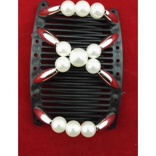 Pearl silver lovely beads smaller comb 20 pcs/lot hair accessory Easy to Use for Young & Old