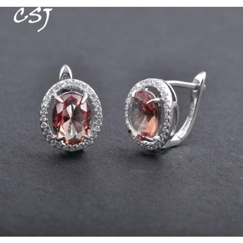 CSJ Elegant Diaspore Zultanite sterling silver Earrings Fine Jewelry Women Femme Lady Wedding Engagment Party or mom gift box