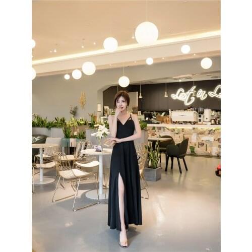 New Summer Vintage Gothic Party Women Sling Dress Backless Hollow Out Punk Black Female Fashion Sexy Dress
