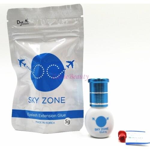 Free Shipping Original Korea Strongest Sky Zone Glue Eyelash Extensions Glue 5ml 10 bottles/lot 2018 New Brand Fast Drying Glue
