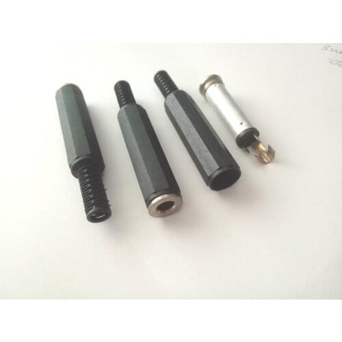 100pcs 1/4" mono FEMALE TS Jack Plug 6.35mm mono Solder connectors