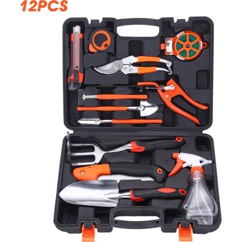 12Pcs Household Garden Tool Sets Gardening Tools Potted Gardening Starter Kit Including Pruning Shear