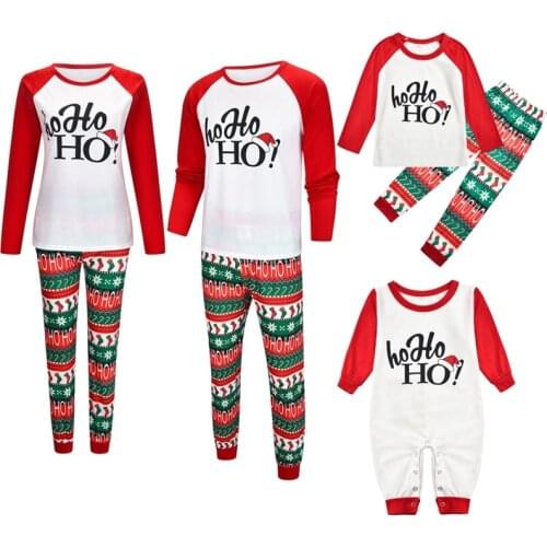 2022 Christmas Matching Family Pajamas Sets Baby Cute Romper Adult Kids Home Sleepwear Suit Family Mtching Pyjamas Nightwear